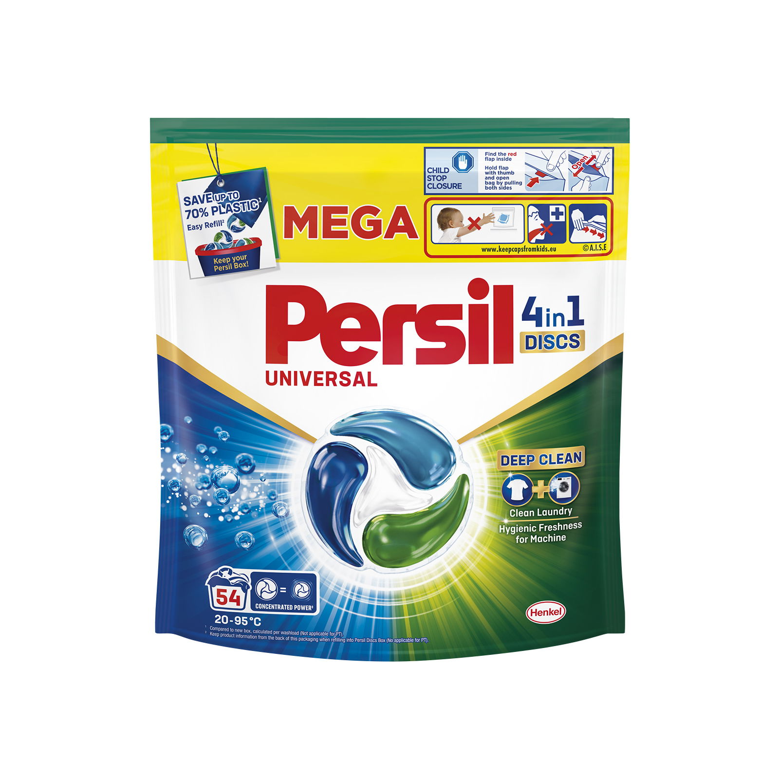 Skalbimo kapsulės PERSIL DISCS White, 54 skalbimai