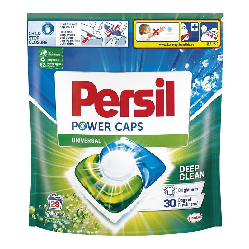 Skalbimo kapsulės PERSIL POWER CAPS White, 29 skalbimai