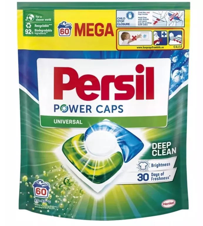 Skalbimo kapsulės PERSIL POWER Regular, 60 skalbimai