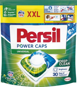 Skalbimo kapsulės PERSIL POWER CAPS White, 44 vnt