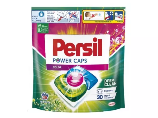 Skalbimo kapsulės PERSIL POWER CAPS Color, 29 skalbimai