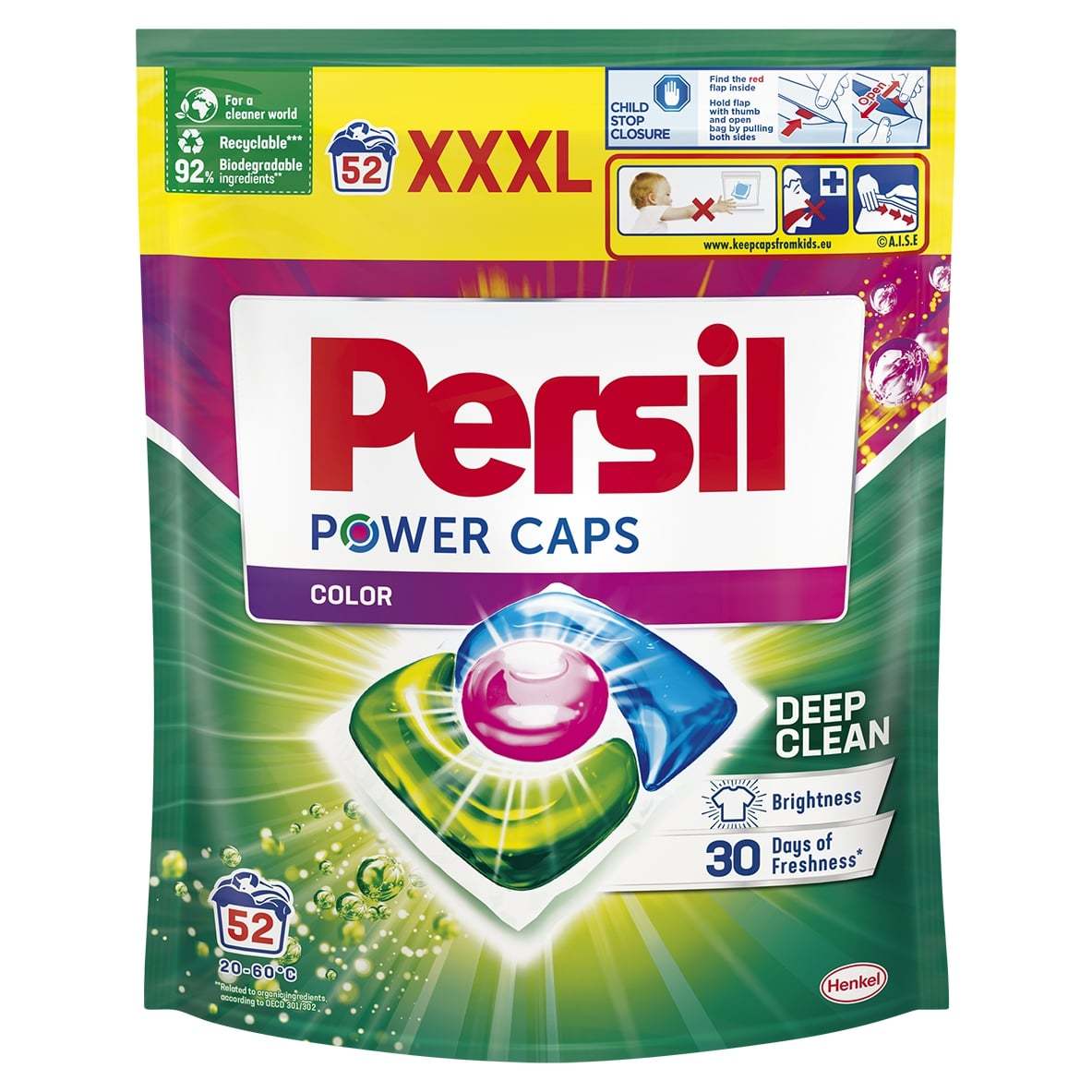 Skalbimo kapsulės PERSIL POWER Color Doy, 52 skalbimai