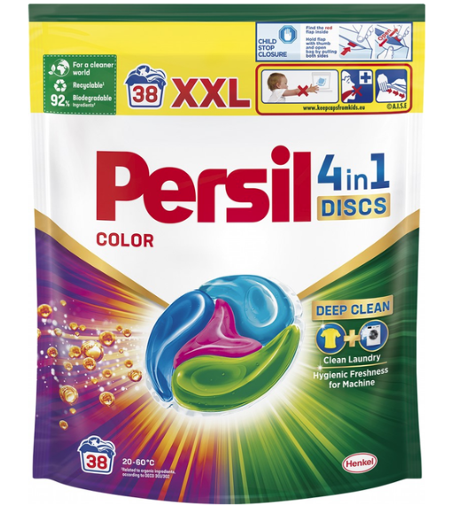 Skalbimo kapsulės PERSIL Discs Color Doy, 38 skalbimų