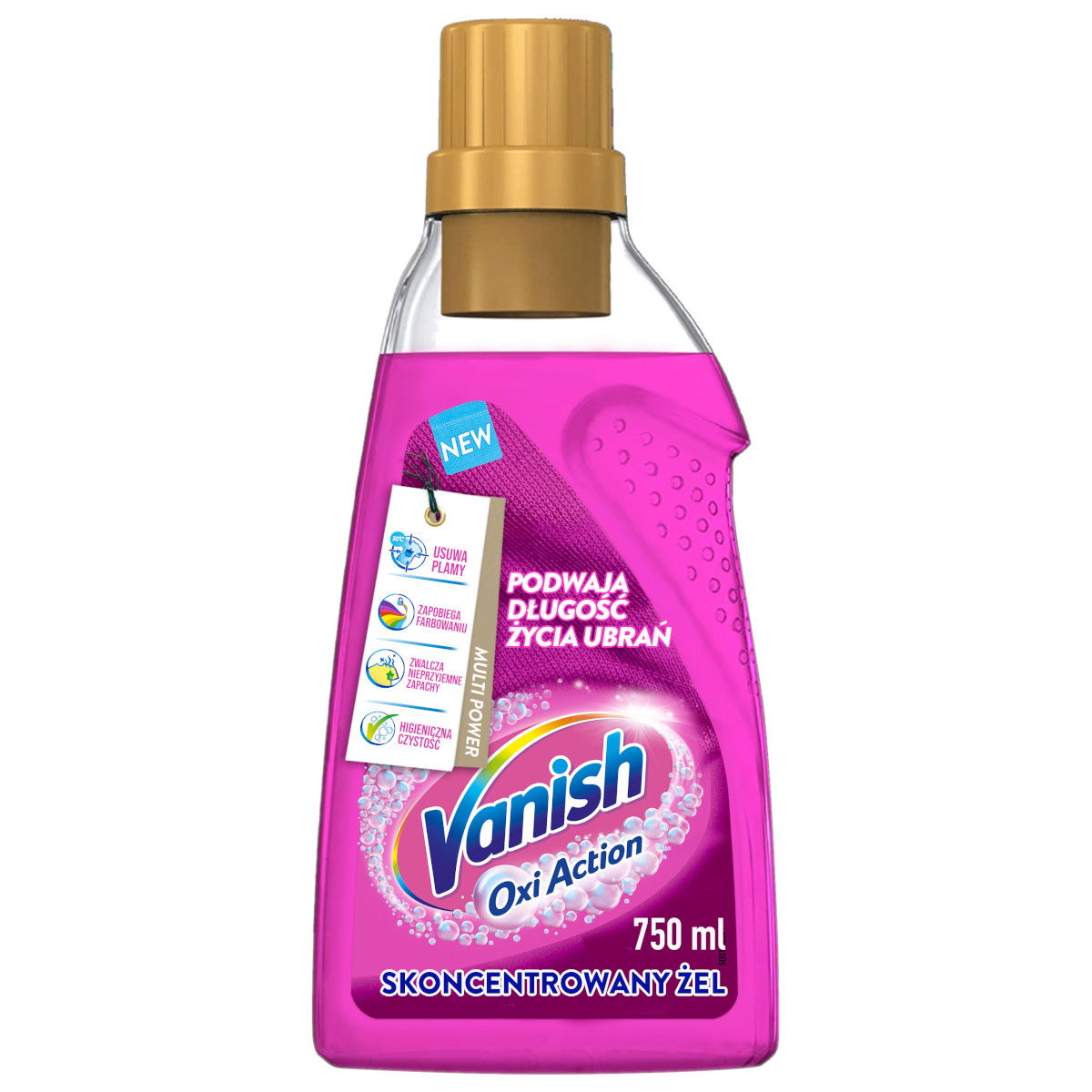 Skalbinių dėmių šalinimo gelis VANISH Oxi Action, 750 ml