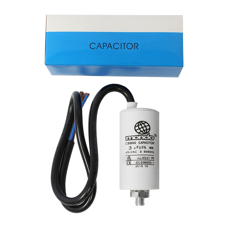 Kondensatorius 4.0uF/450V+GRD su laidu Ø30x59mm