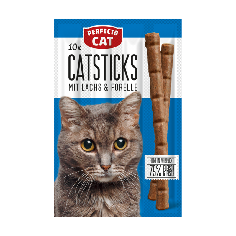 Perfecto Cat žuvies lazdelės katėms, 50 g