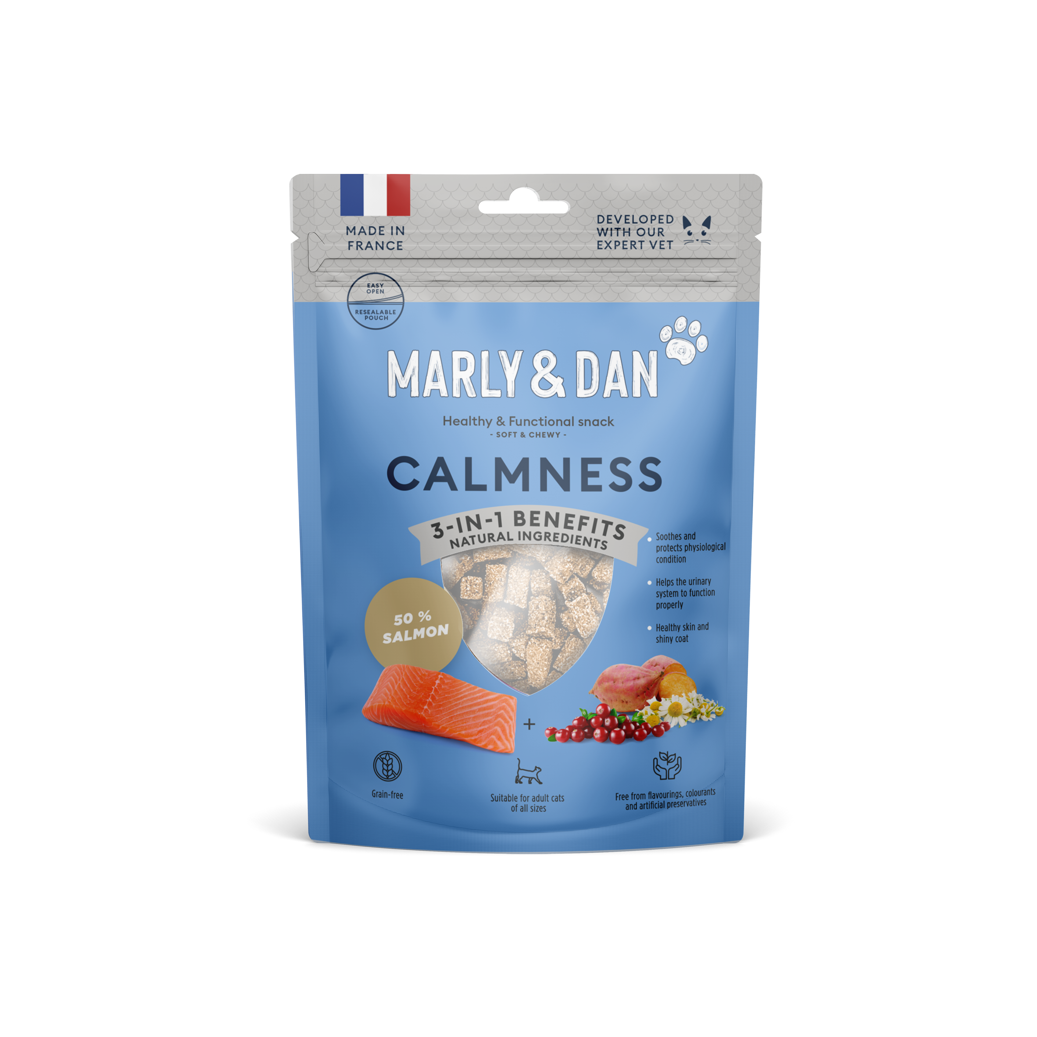 Marly & Dan minkšti skanėstai katėms CALMNESS