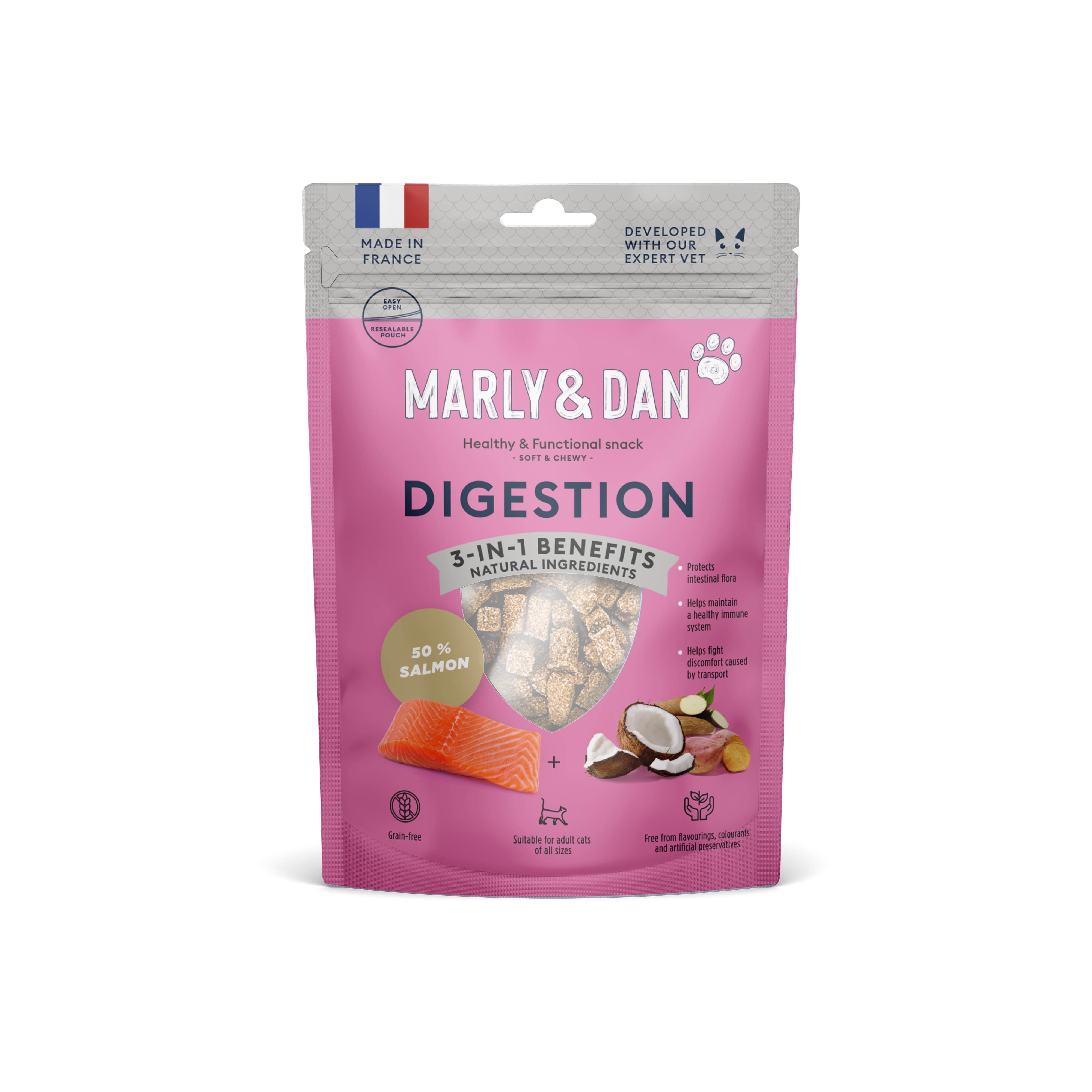 Marly & Dan minkšti skanėstai katėms DIGESTION