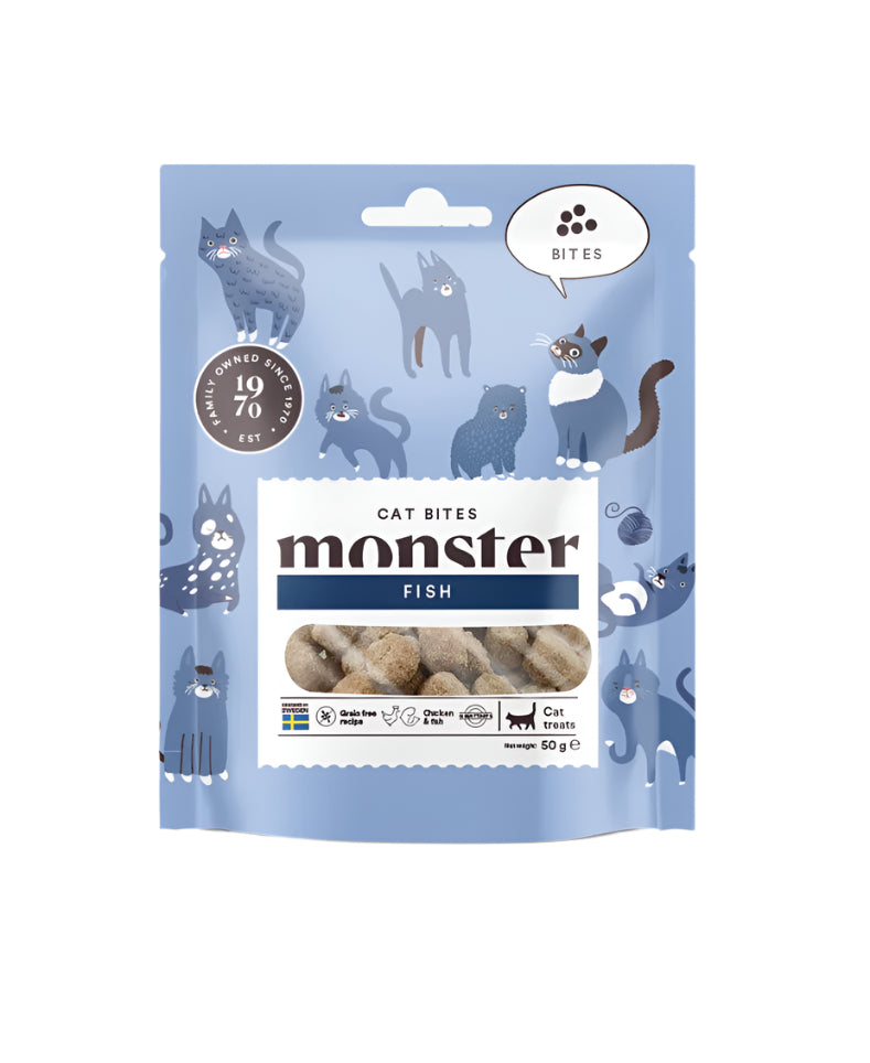 Monster Cat Bites skanėstai katėms su žuvimi