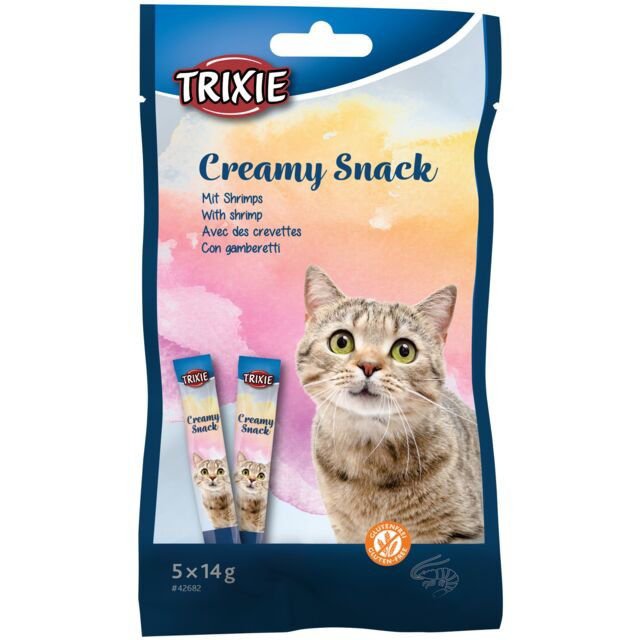 TRIXIE Creamy Snack with shrimp, skanėstas katėms 5x14 g