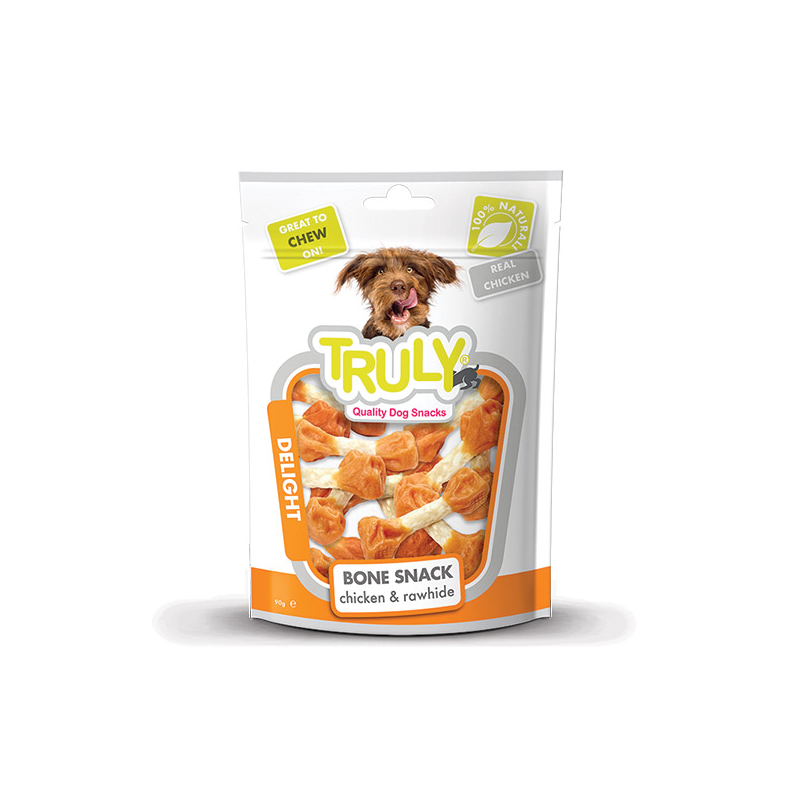 Truly Bone Snacks skanėstai šunims su vištiena, 85 g