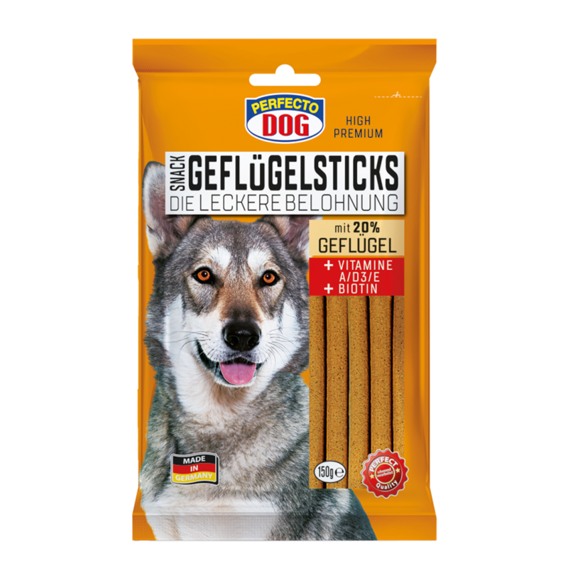 Perfecto Dog lazdelės su paukštiena šunims, 150 g