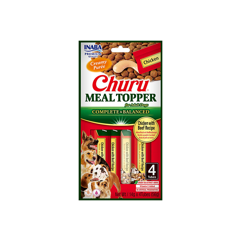 Churu Meal Topper skanėstas su vištiena ir jautiena šunims 12x56g