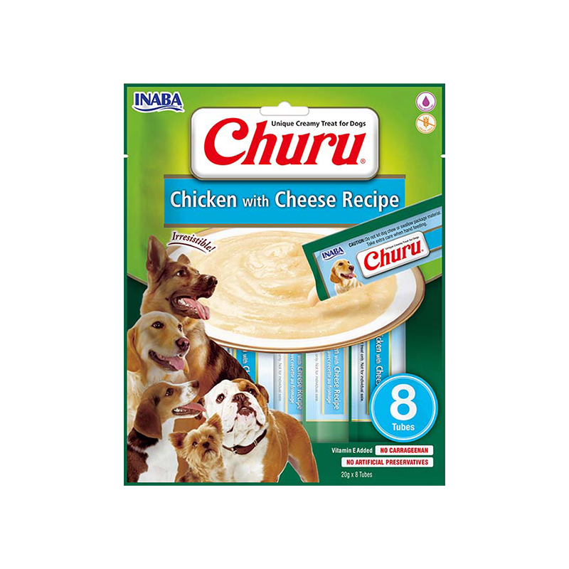Churu kreminis skanėstas su vištiena ir sūriu šunims 5x160g