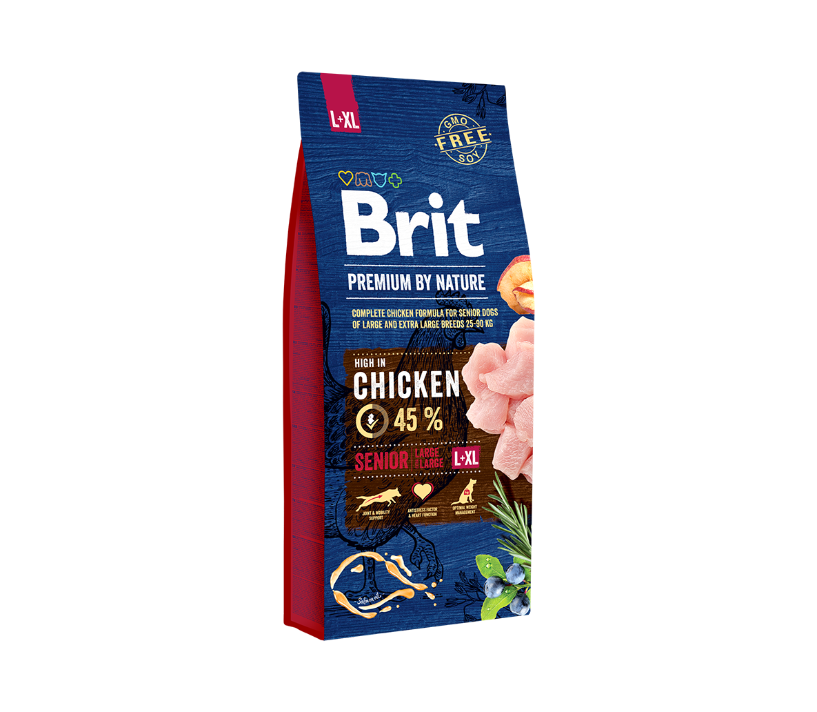 Brit Premium By Nature Senior L/XL sausas maistas šunims 15kg.