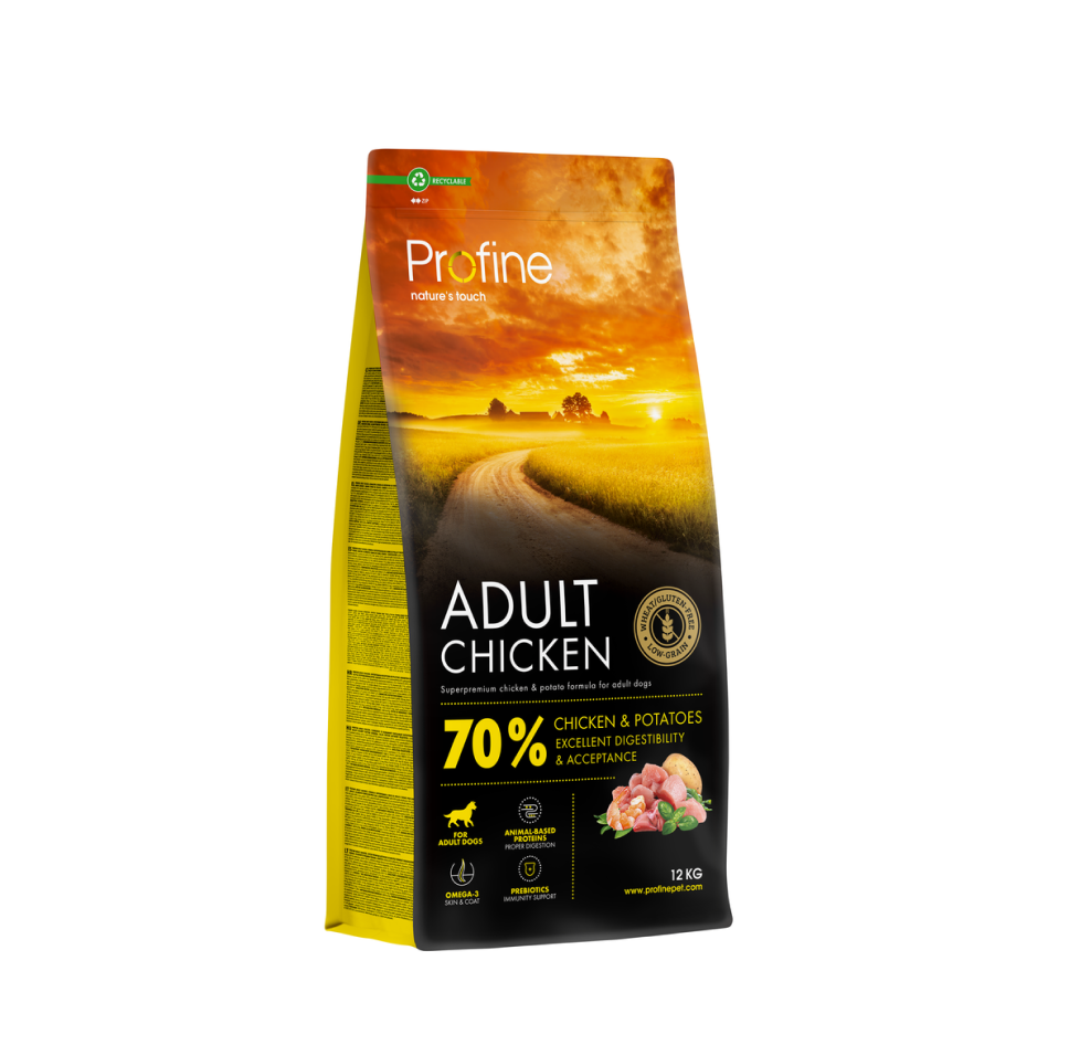 Profine Adult Chicken sausas maistas šunims su vištiena 12kg.