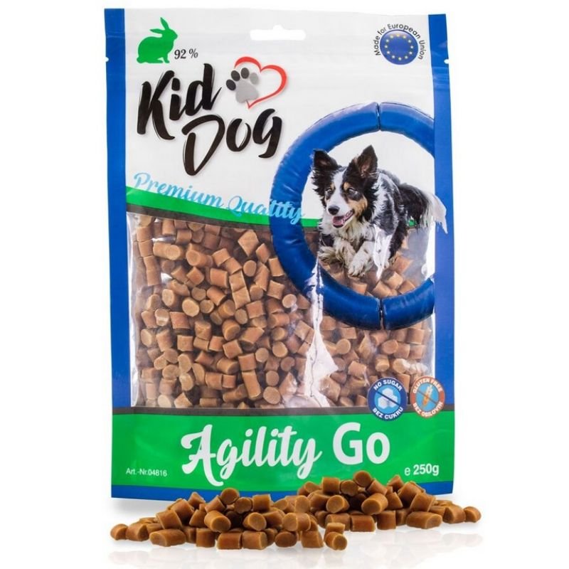 KIDDOG Agility Go triušienos gabaliukai 250g.