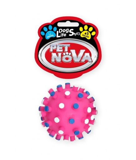 PET NOVA žaislas cypiantis spygliuotas kamuolys 7cm