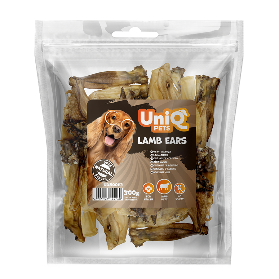 UNIQ PETS dog ėrienos ausys 300g