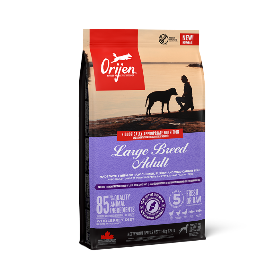 Orijen Adult Large Breed sausas maistas didelių veislių šunims 11,4kg.