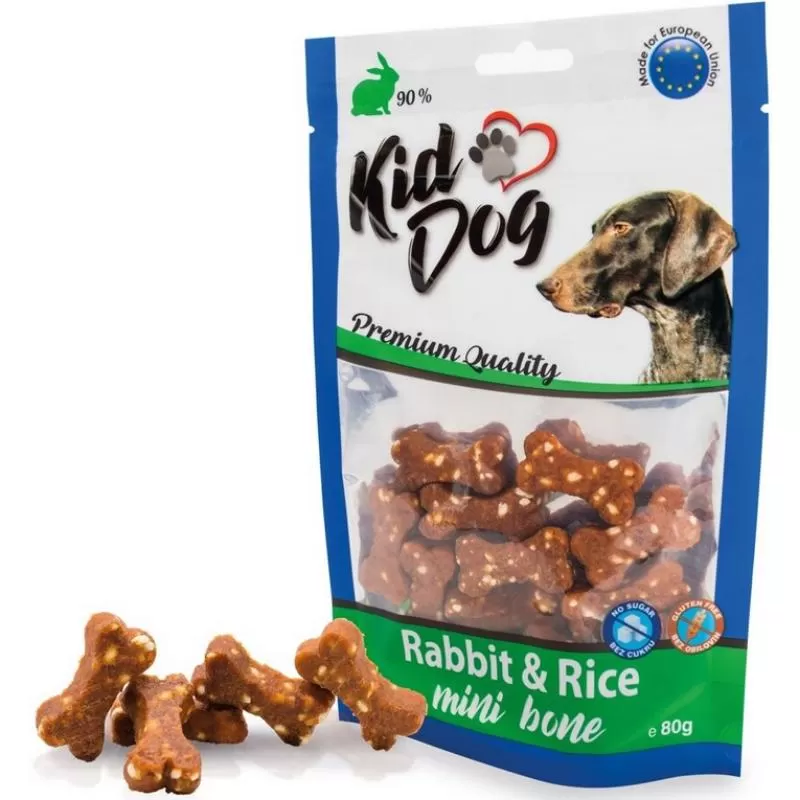 KIDDOG Bones kauliukai triušiena su ryžiais 80g.