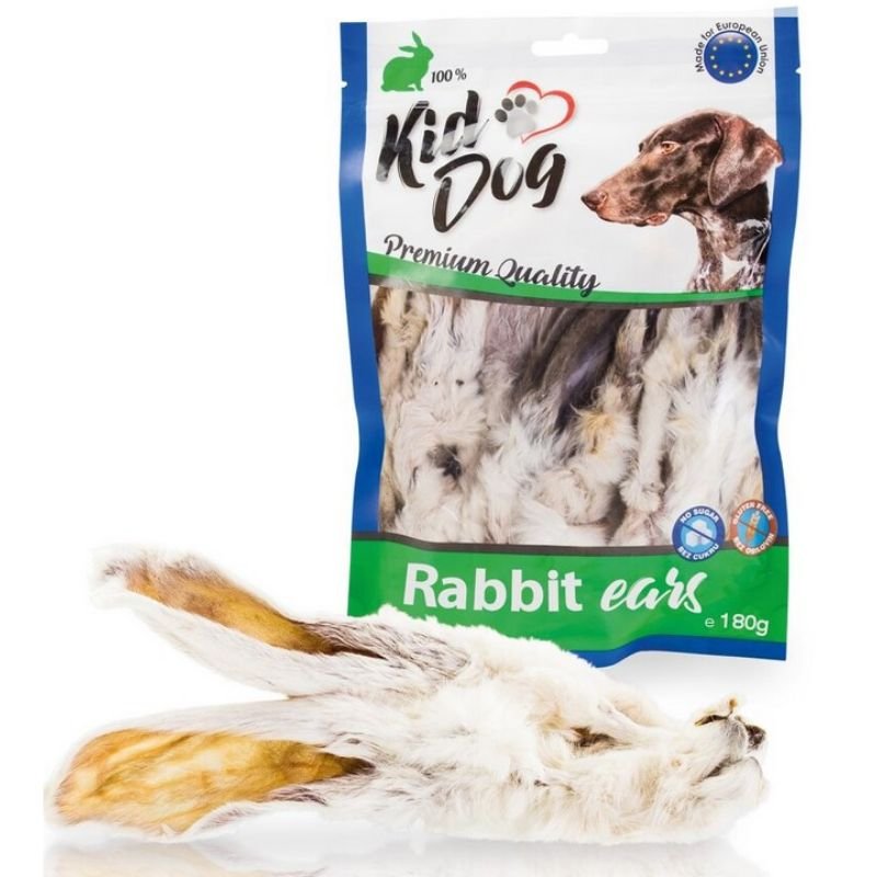 KIDDOG Eart Triušių Ausys Su Kailiuku 180g.