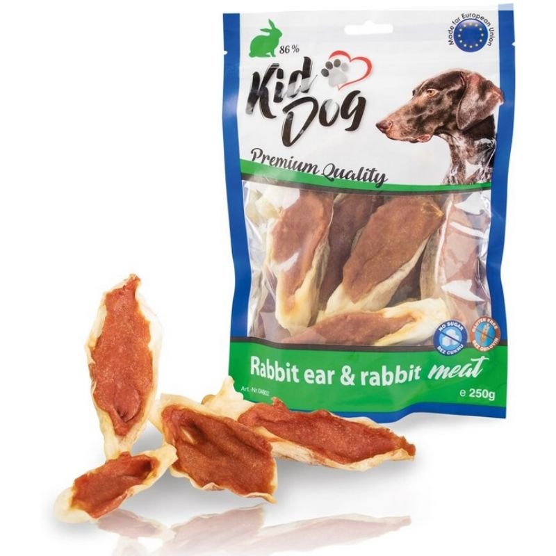 KIDDOG Meat Triušių Ausys Su Triušiena 250g.