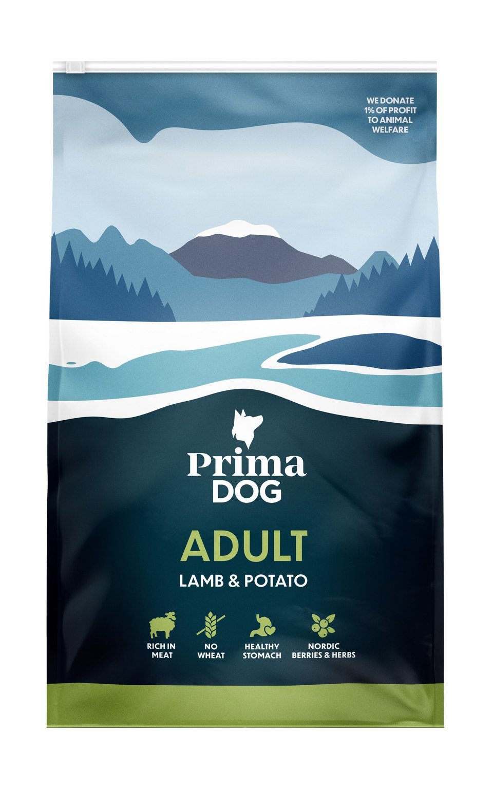 PRIMADOG suaugusiems šunims su ėriena ir bulvės 10kg.