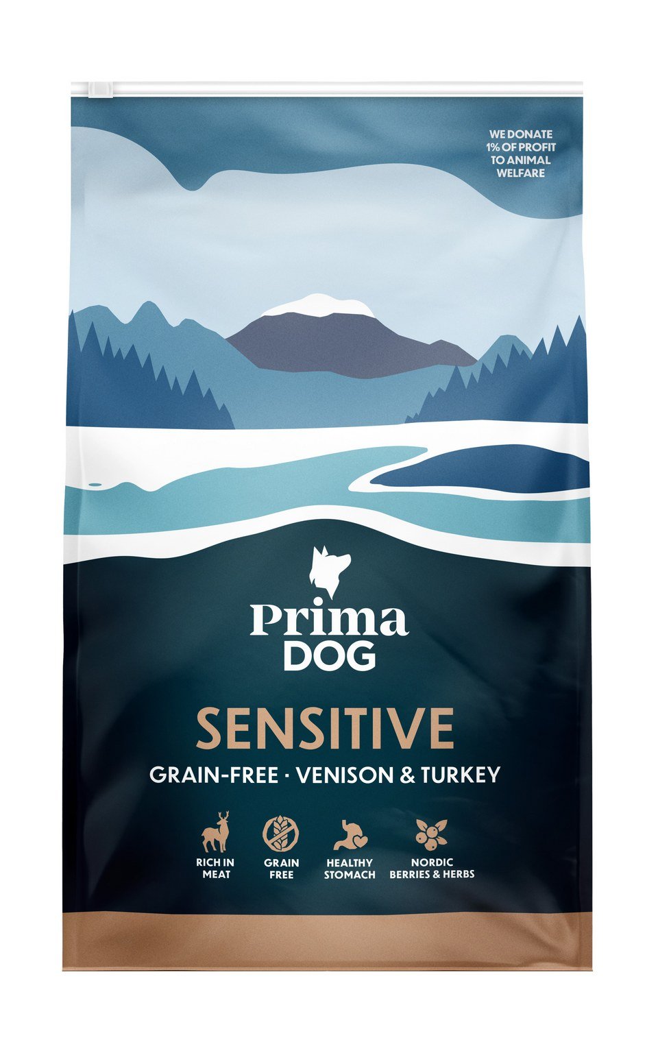 PRIMADOG be grūdų stirniena kalakutiena 10kg.