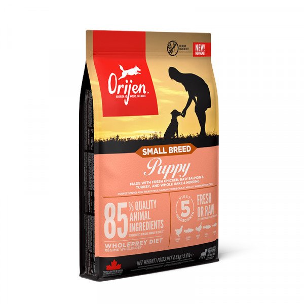 Orijen Small Breed Puppy sausas maistas šuniukams 1,8kg. - 4,5kg. 4,5 kg