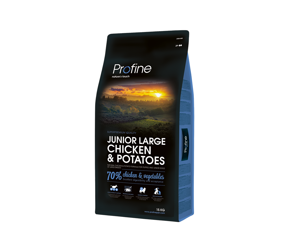 Profine Junior Large Breed Chicken sausas maistas jauniems didelių veislių šunims su vištiena 12kg.