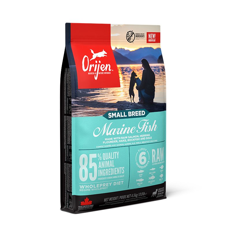 Orijen Small Breed Marine Fish sausas maistas šunims 2kg. - 4,5kg. 4,5 kg