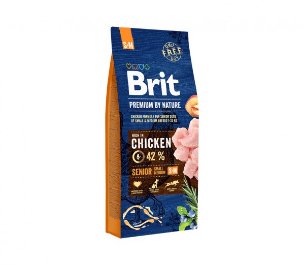 Brit Premium By Nature Senior S/M sausas maistas šunims 3kg. - 15kg. 3 kg