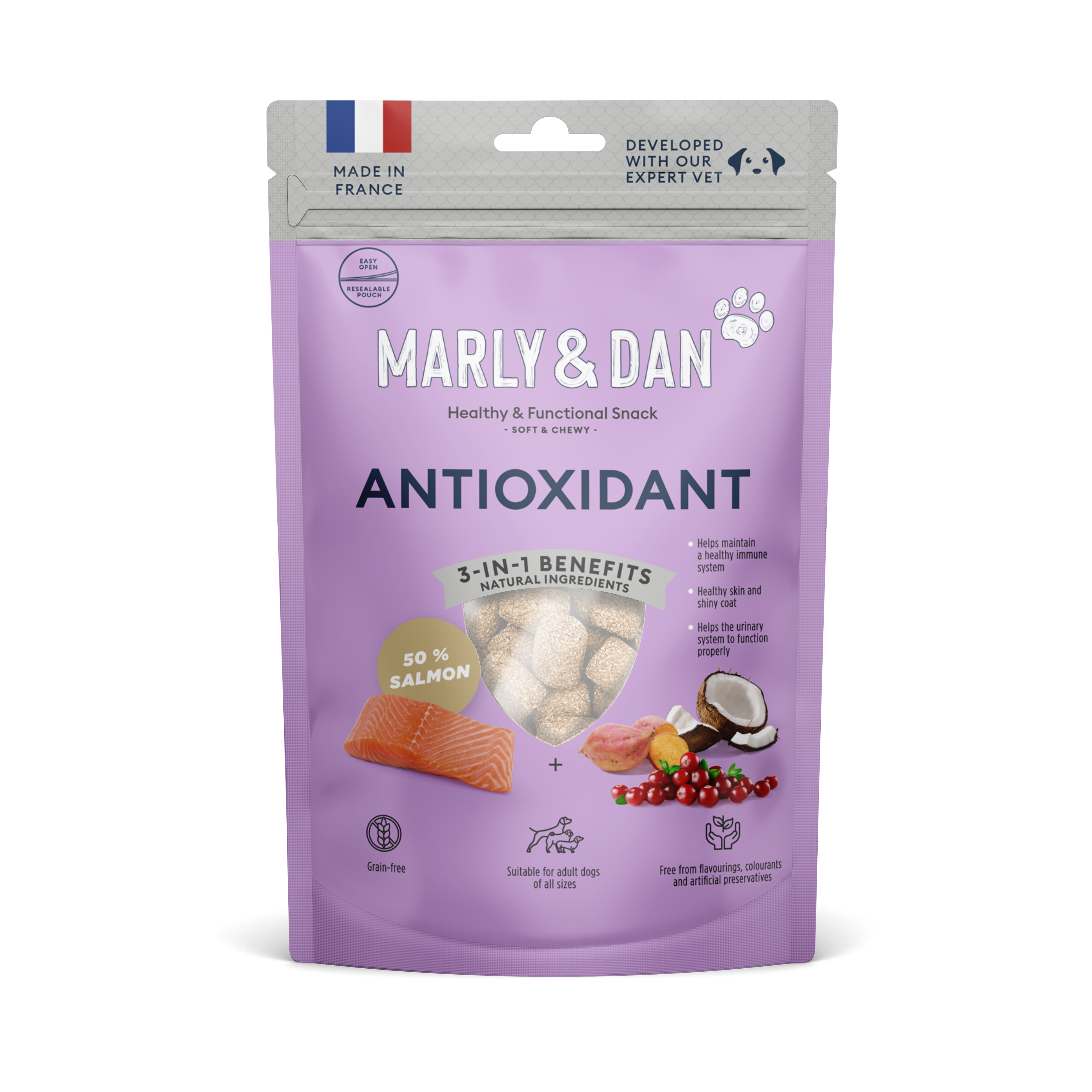 Marly & Dan minkšti skanėstai šunims ANTIOXIDANT