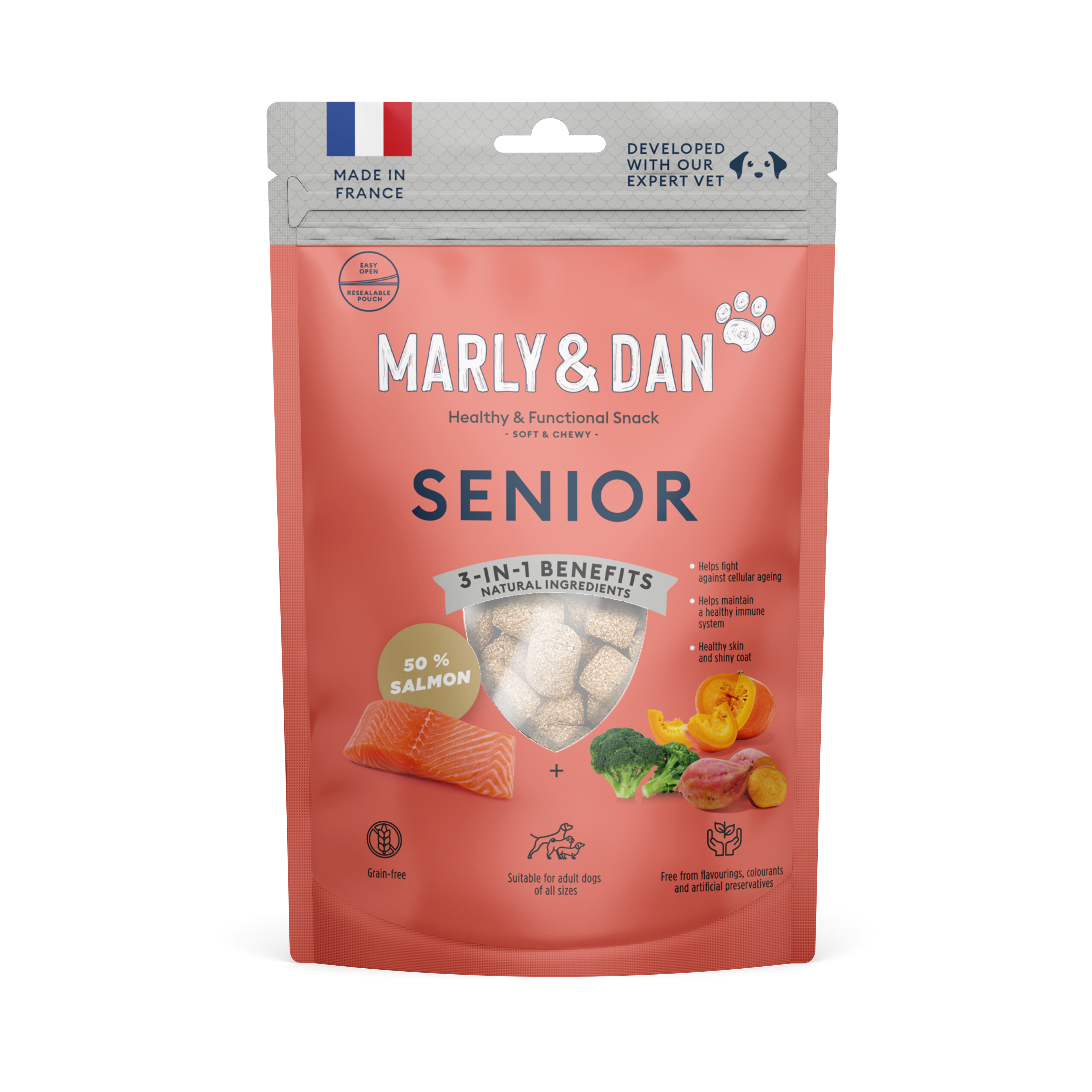 Marly & Dan minkšti skanėstai šunims SENIOR