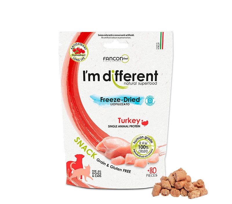 Liofilizuoti kalakutienos skanėstai šunims ir katėms "I'm Different"