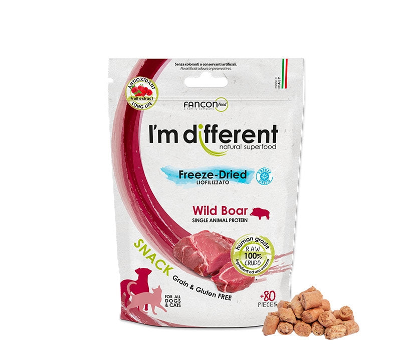 Liofilizuoti šernienos skanėstai šunims ir katėms "I'm Different"