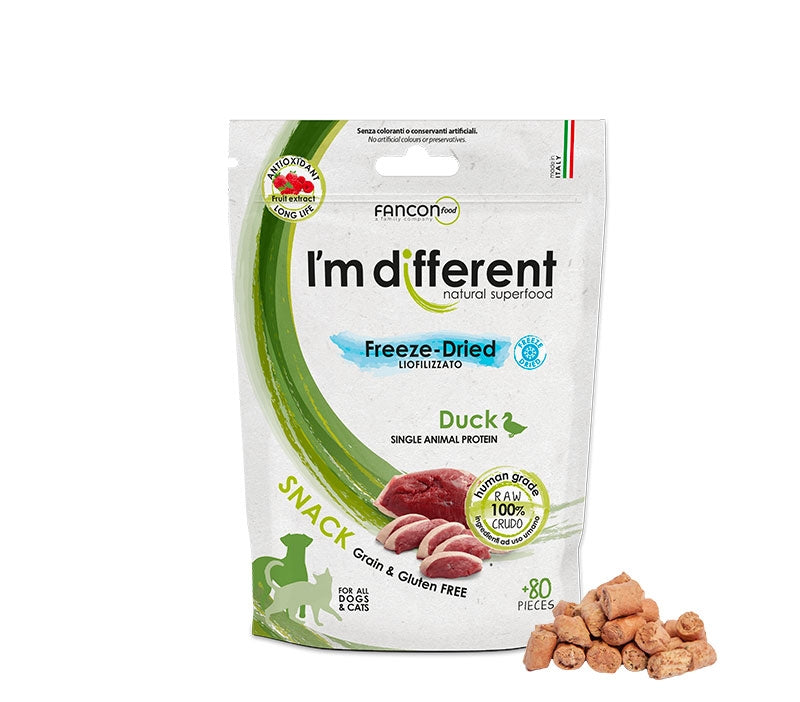 Liofilizuoti antienos skanėstai šunims ir katėms "I'm Different"