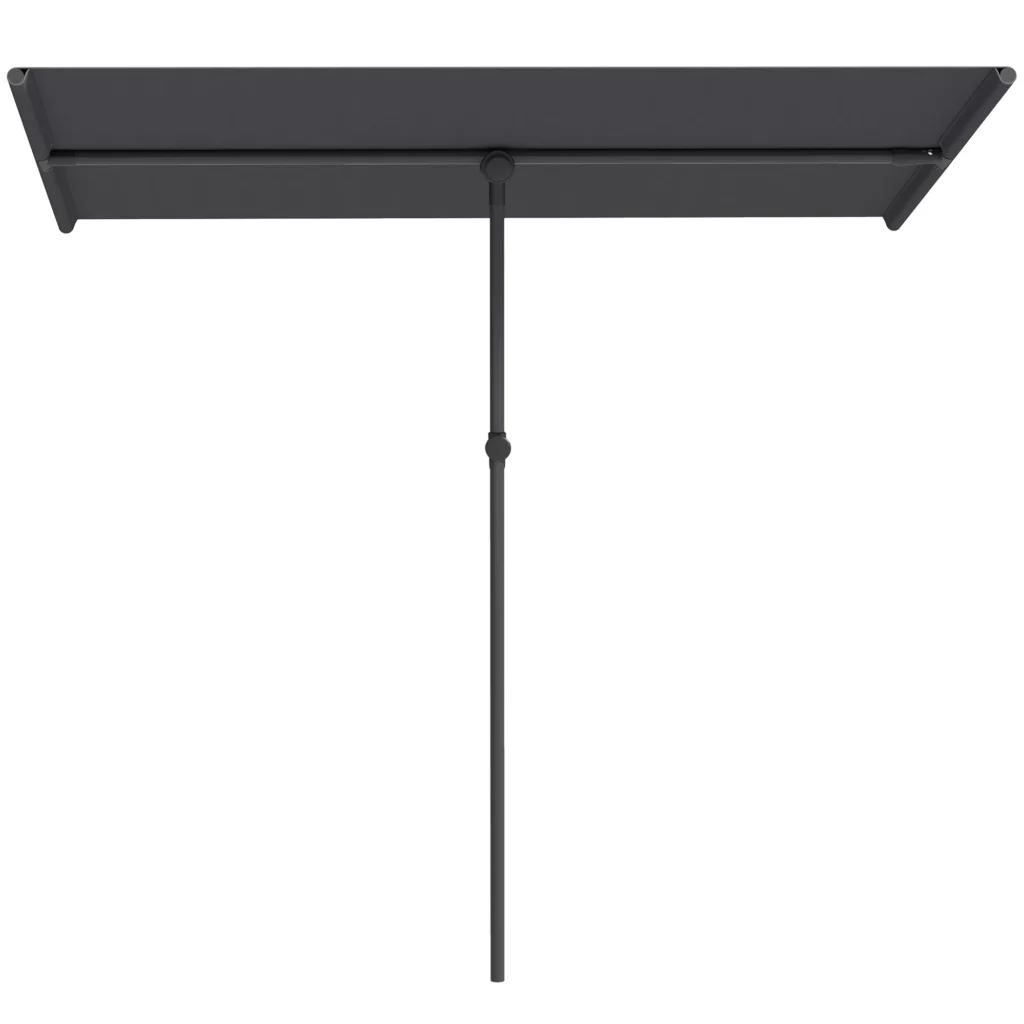 Lauko skėtis 180 laipsnių kampu pasukamas 150x205cm, Tamsiai pilka