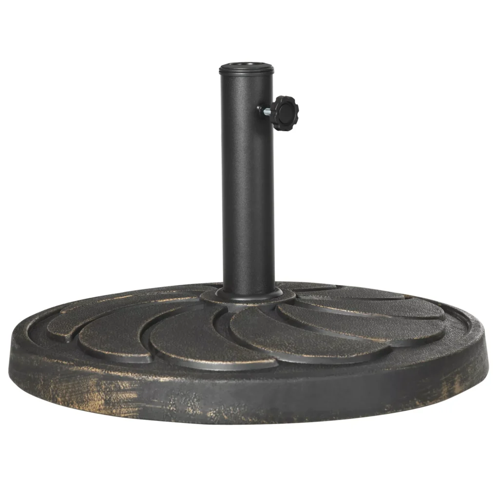 Apvalus skėčių stovas 18 kg, Ø38/48 mm skėčių stulpui, bronza