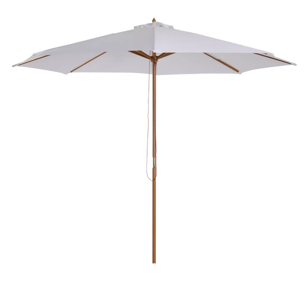 Medinis sodo skėtis 300 cm - kreminis