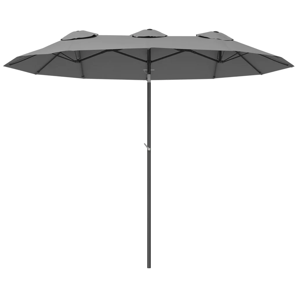 Sodo skėtis 285x147cm - pilkas