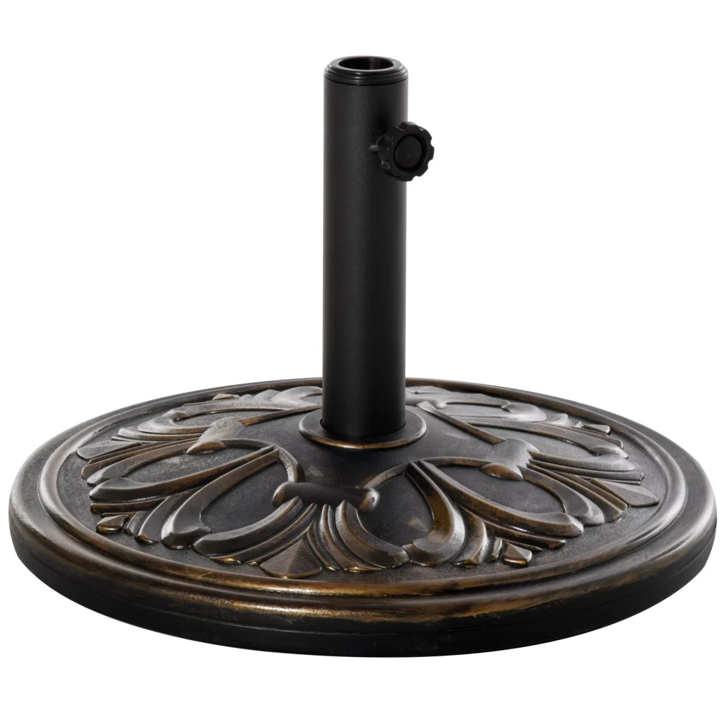 Skėčių stovas, skėčių laikiklis pagrindas 13 kg Ø35/Ø38/Ø48mm plastikas + cementas Ø48 x 34 cm