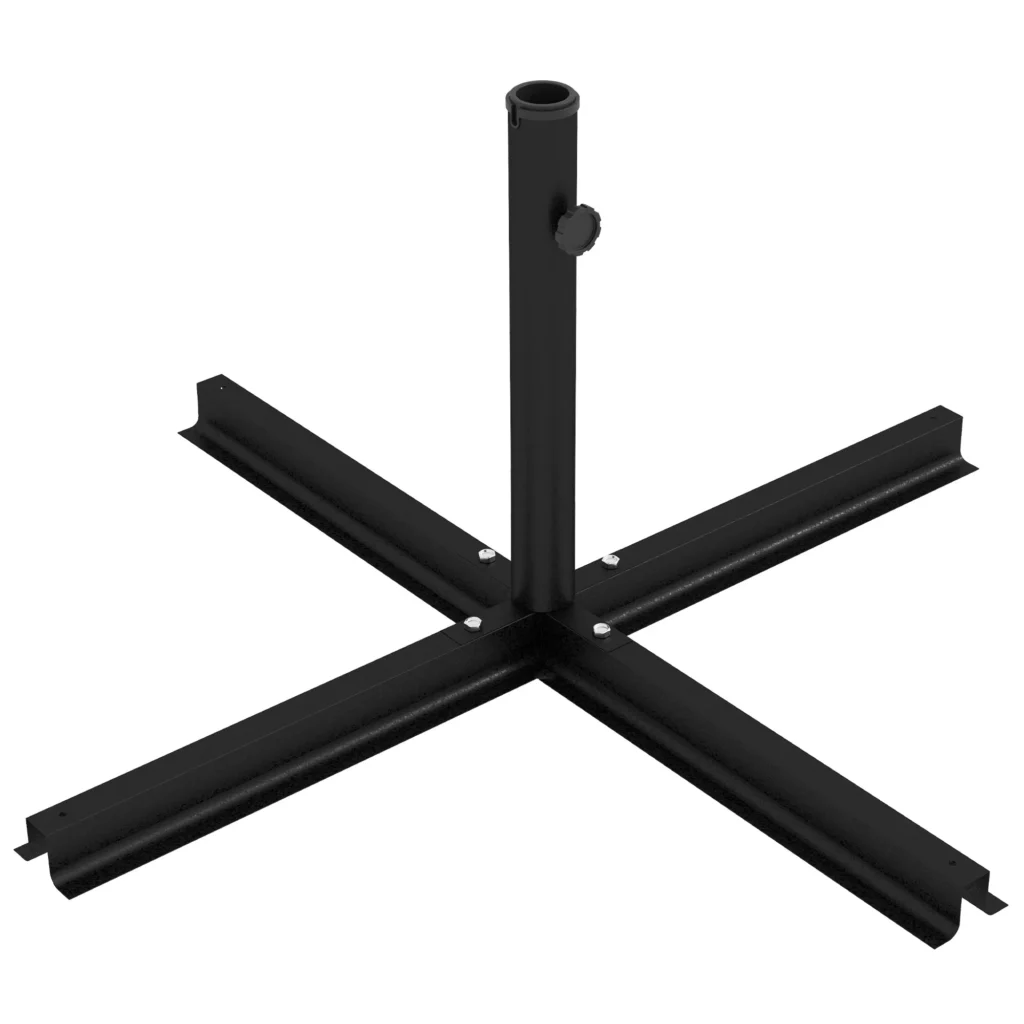Skėčių stovas 4 kg skėčių kryžminis stovas Ø38-48 mm skersmens stulpui