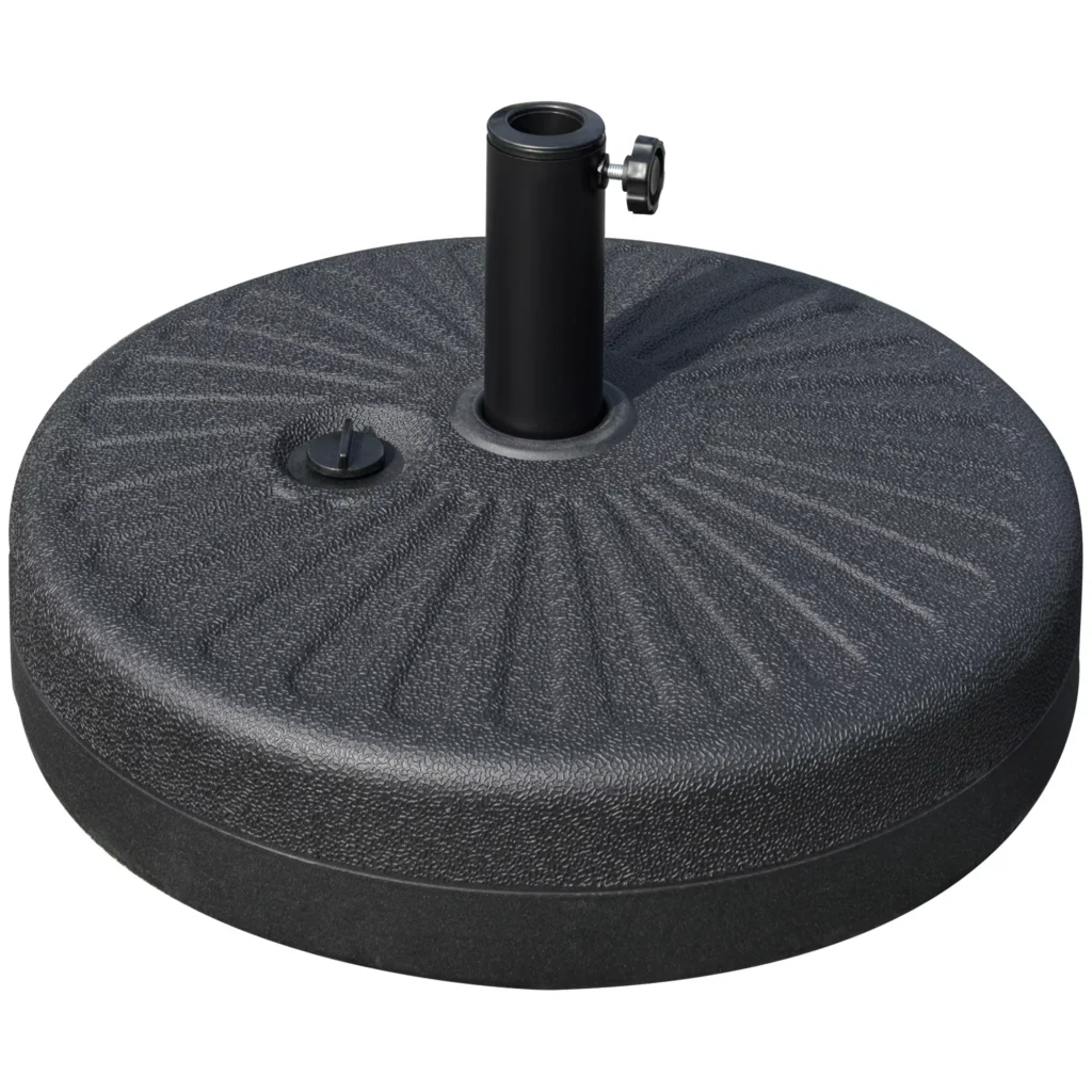 Skėčių stovas 22 kg, skirtas Ø38/48 mm skėčiams, cementinis, juodas, Ø51 x 12H cm