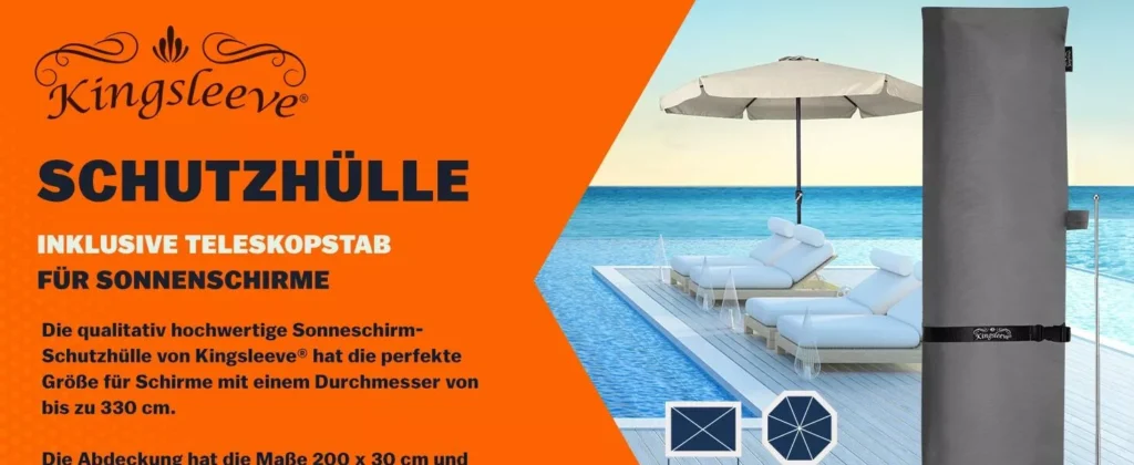 Skėčio nuo saulės užvalkalas Antracitas Ø350cm