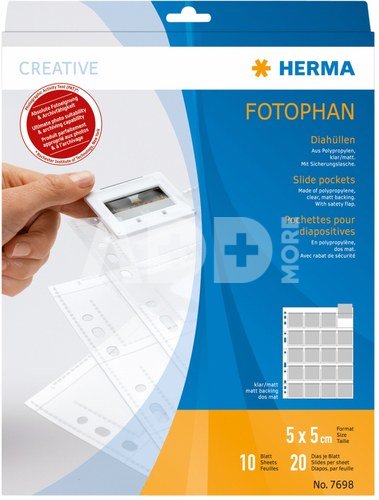 Herma Slide Pockets 5x5 10 sheets clear/matt 7698