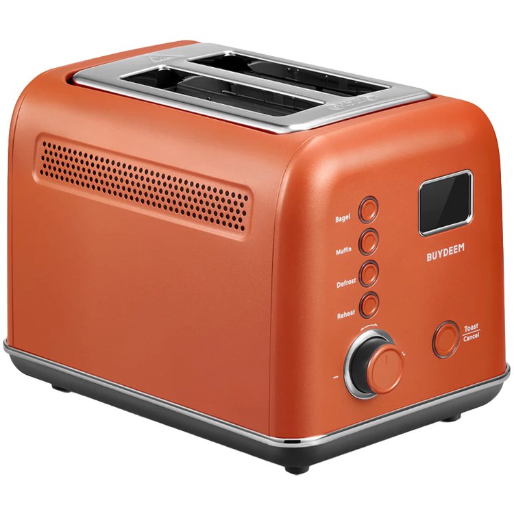 BUYDEEM 2 Slice Automatic Metal Toaster, model DT730E, color Koi Red, EU