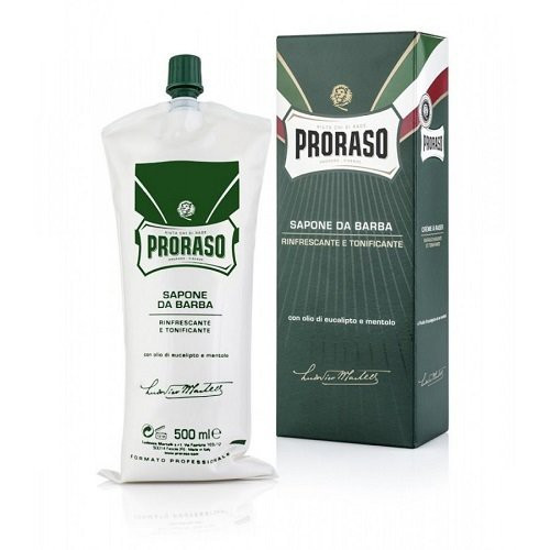 Proraso Green Sapone Da Barba Gaivinantis skutimosi veido kremas, 500ml