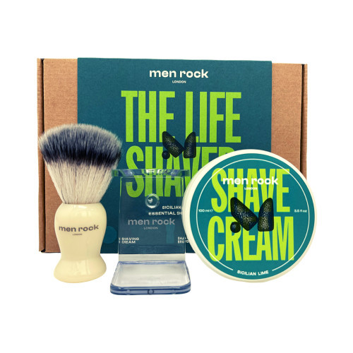 Men Rock The Life Shaver Sicilian Lime Essential Shaving Kit Skutimosi priemonių rinkinys, 1vnt.